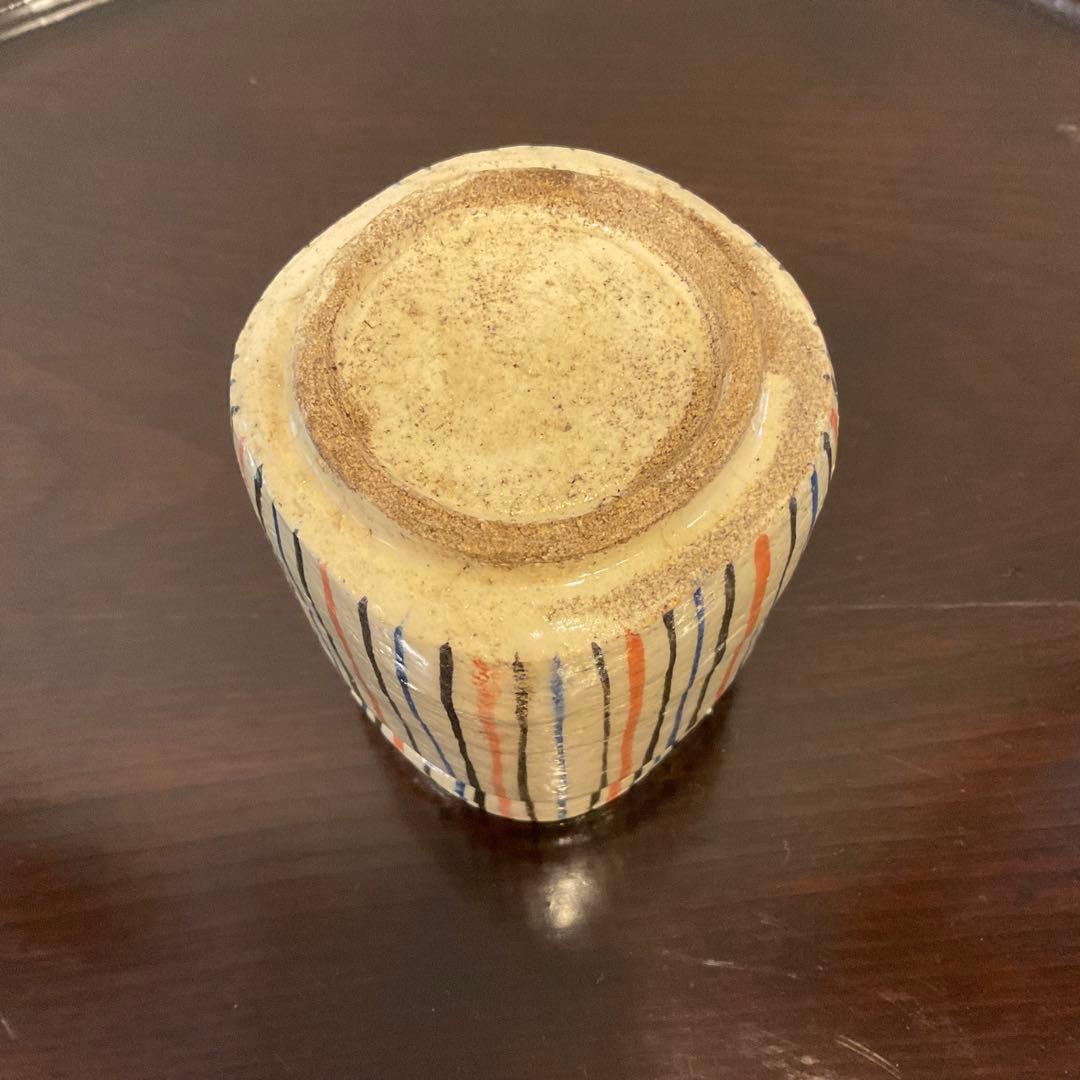 瀬戸 四方 麦藁手 筒向付 火入 湯呑 時代物