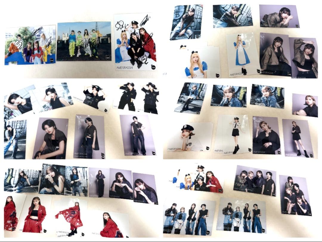 AMEFURASSHI集合サイン3枚入り　生写真セット　アメフラ