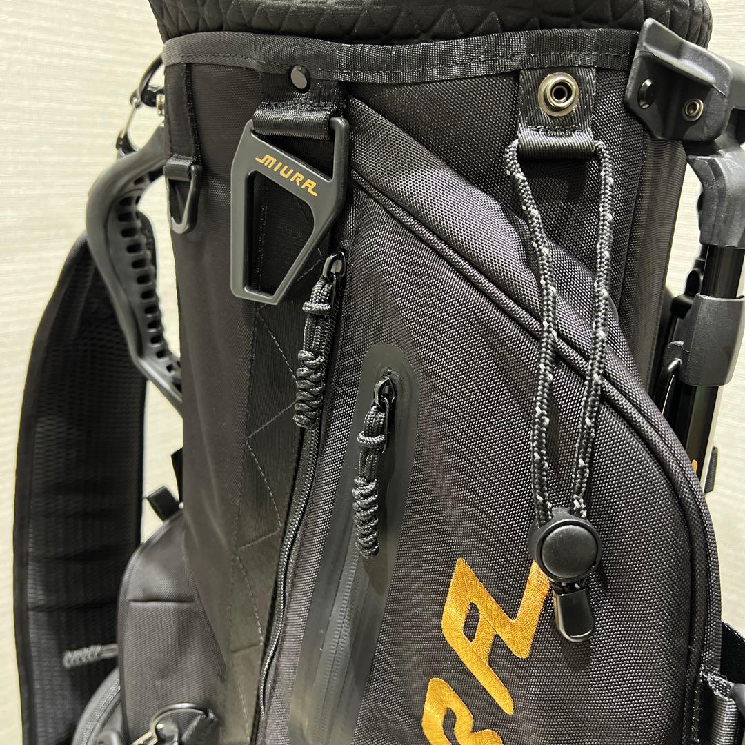 美品 MIURA ゴルフ キャディバッグ ブラック×ゴールド　三浦技研