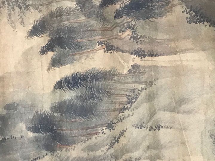 中国明時代戴進捲り　肉筆保証　中国明時代保証