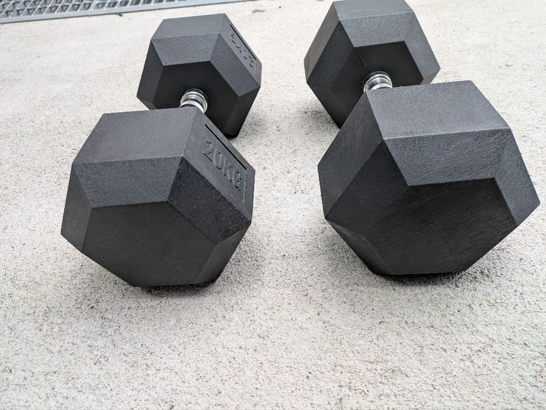 20KG ヘックスダンベル 2個セット 発送不可。引き取り限定。