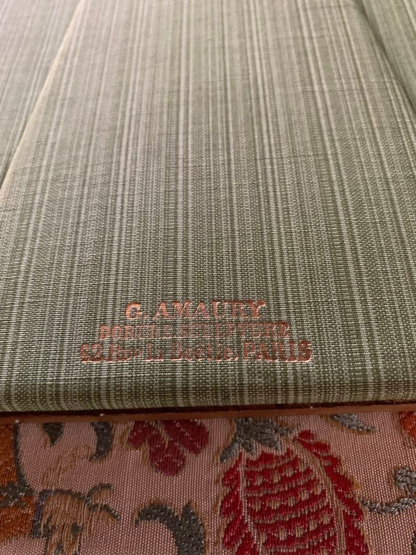 フランスアンティーク　1911年ジュリア・バルテ写真サイン入り豪華額装2点セット