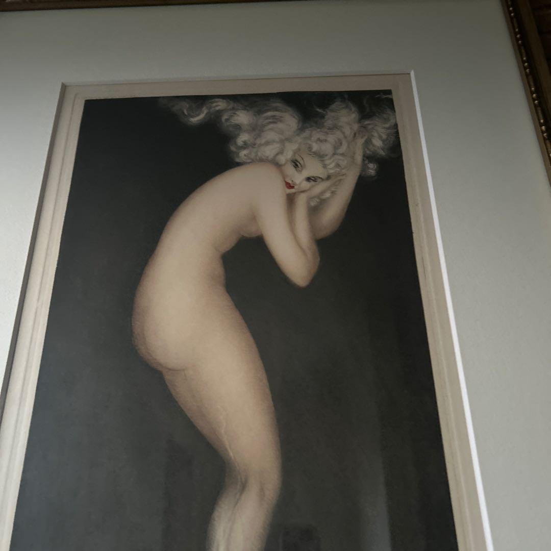 ルイ・イカール　タバコの幻想　エッチング（銅版画）手彩色