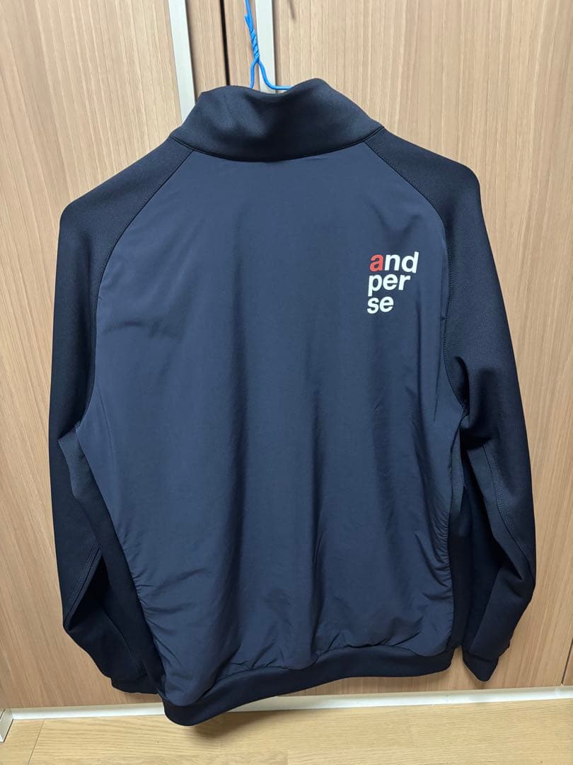 and per se アンパスィ 中綿ジャケット L ネイビー ゴルフ 防寒