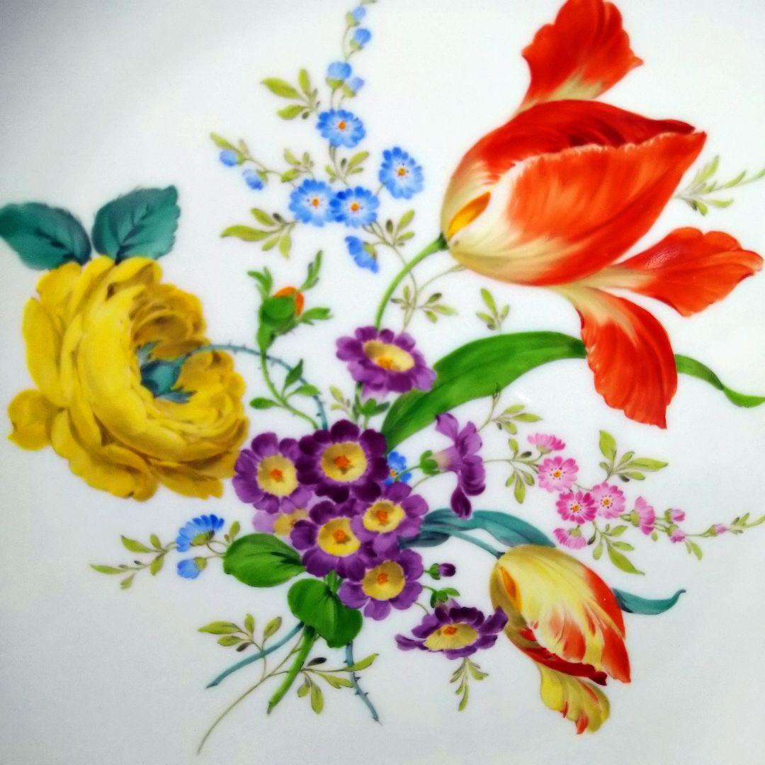 ✤マイセン(Meissen)額装花文絵皿✤