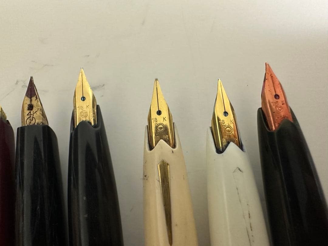 18K 14K 21K 22K 刻印あり 万年筆 17本 プラチナ　Sailor