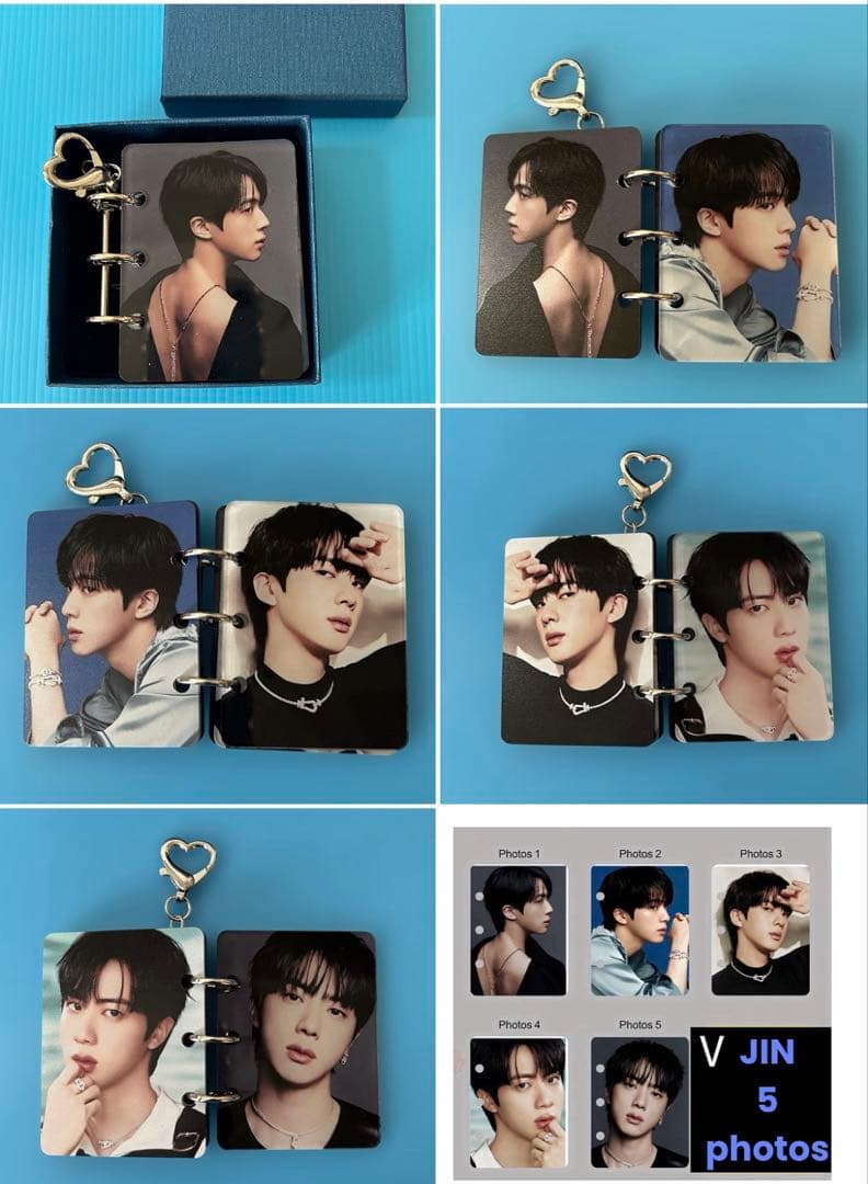 BTS JIN ロングステッカー・両面ホログラムフォトカード
