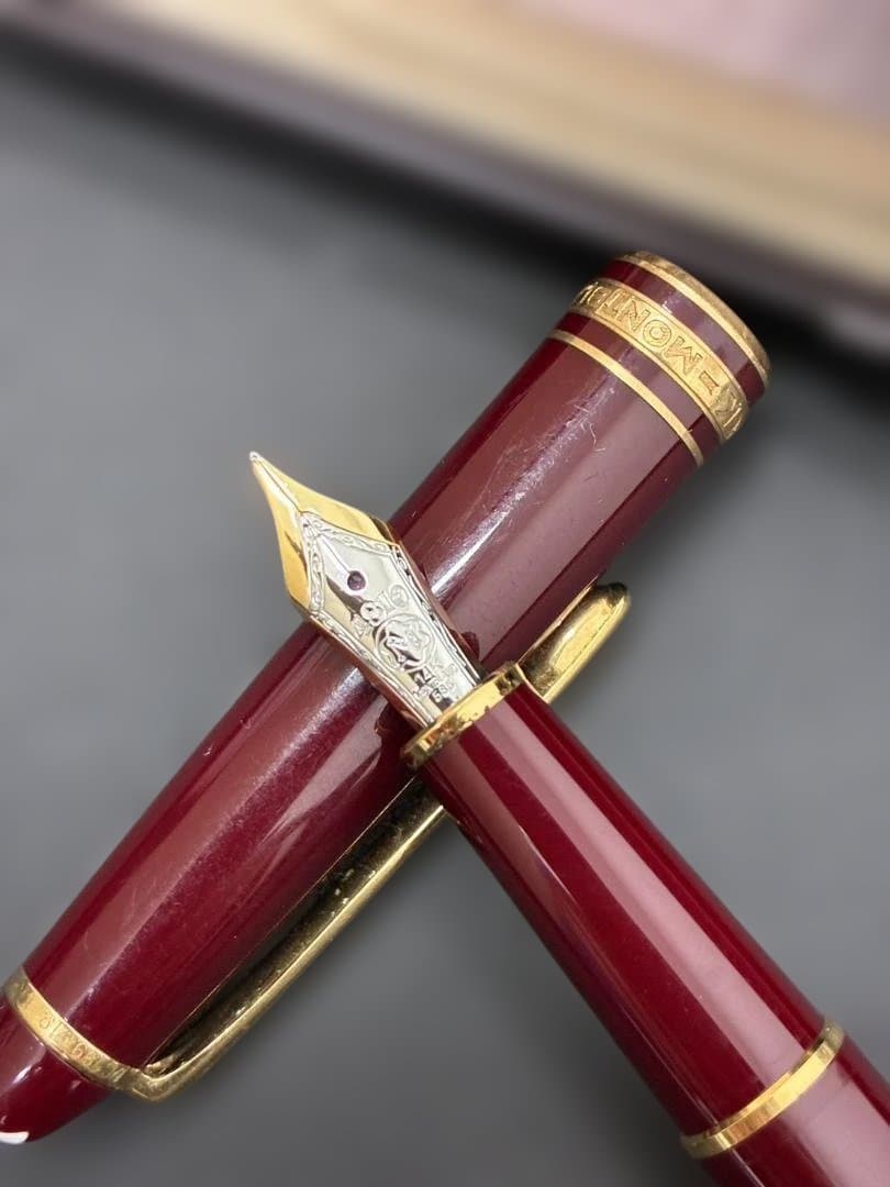 MONT BLANC MEISTERSTUCK 赤 万年筆 ケース付き