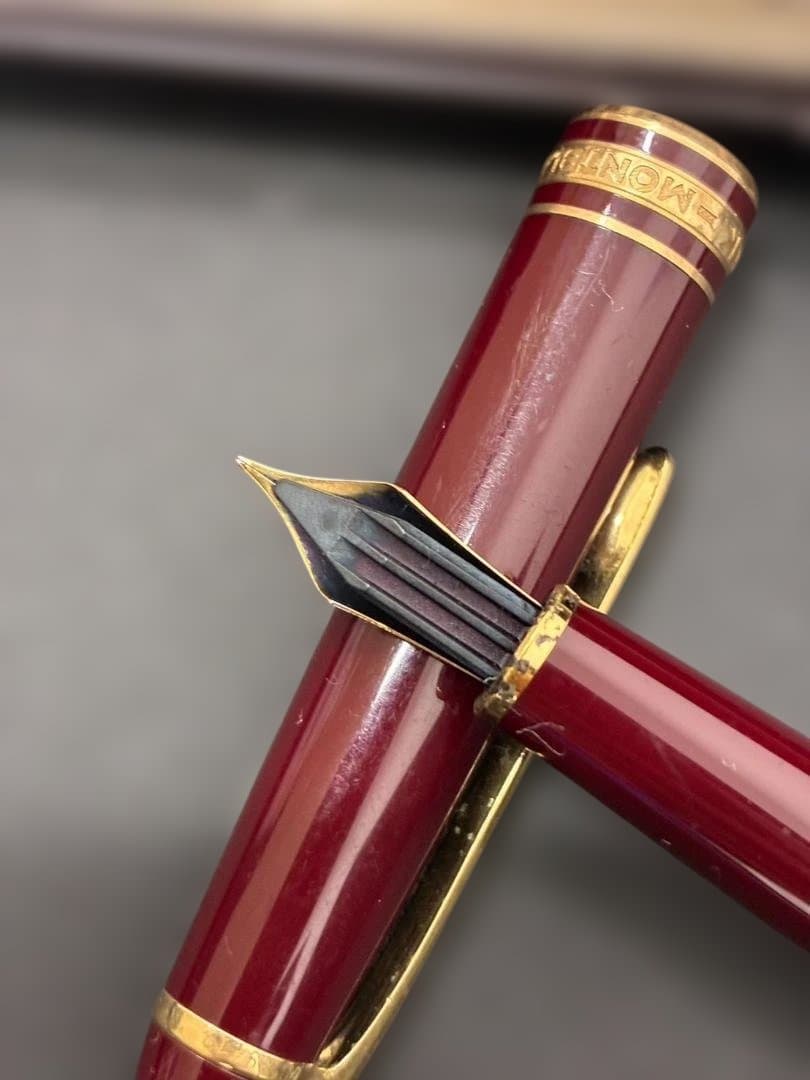 MONT BLANC MEISTERSTUCK 赤 万年筆 ケース付き