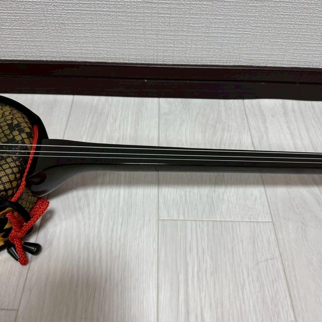 沖縄 三線 特上 人工皮革 蛇柄 ソフトケース 三味線✨付属品多数