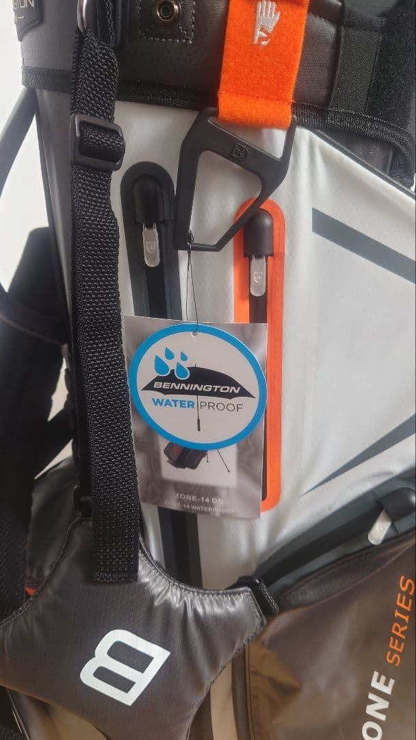 BENNINGTON ZONEゴルフバッグ グレー/オレンジ14分割　新品未使用