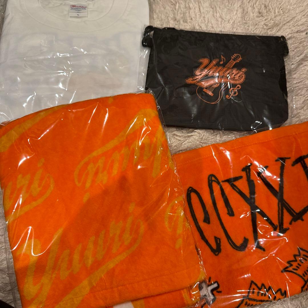 Yuuri タオル オレンジ ロゴ入り