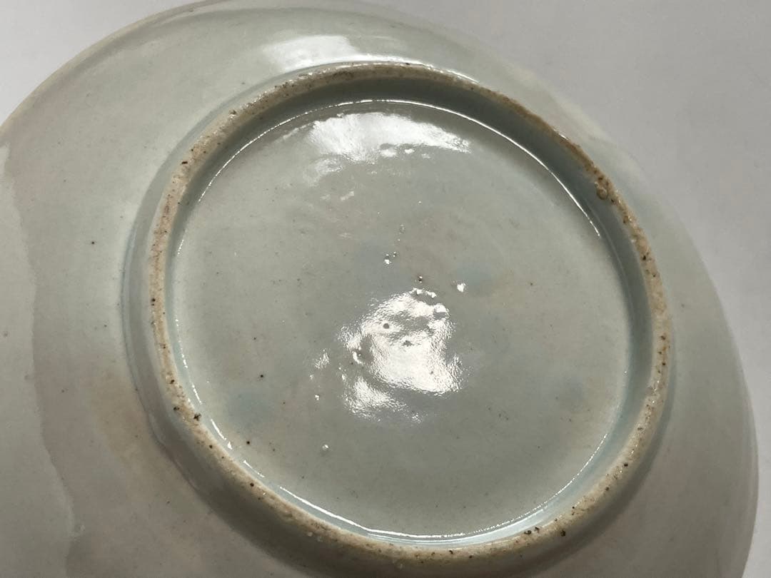 骨董　アンティーク　初期伊万里　蛇籠文様　丸皿　平皿　初期　染付　箱付き