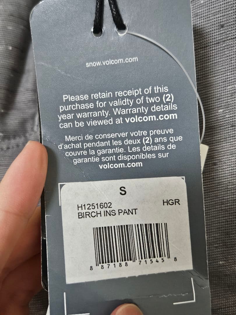 再々値下げしました。VOLCOM スノーボードパンツ 新品未使用　Sサイズ