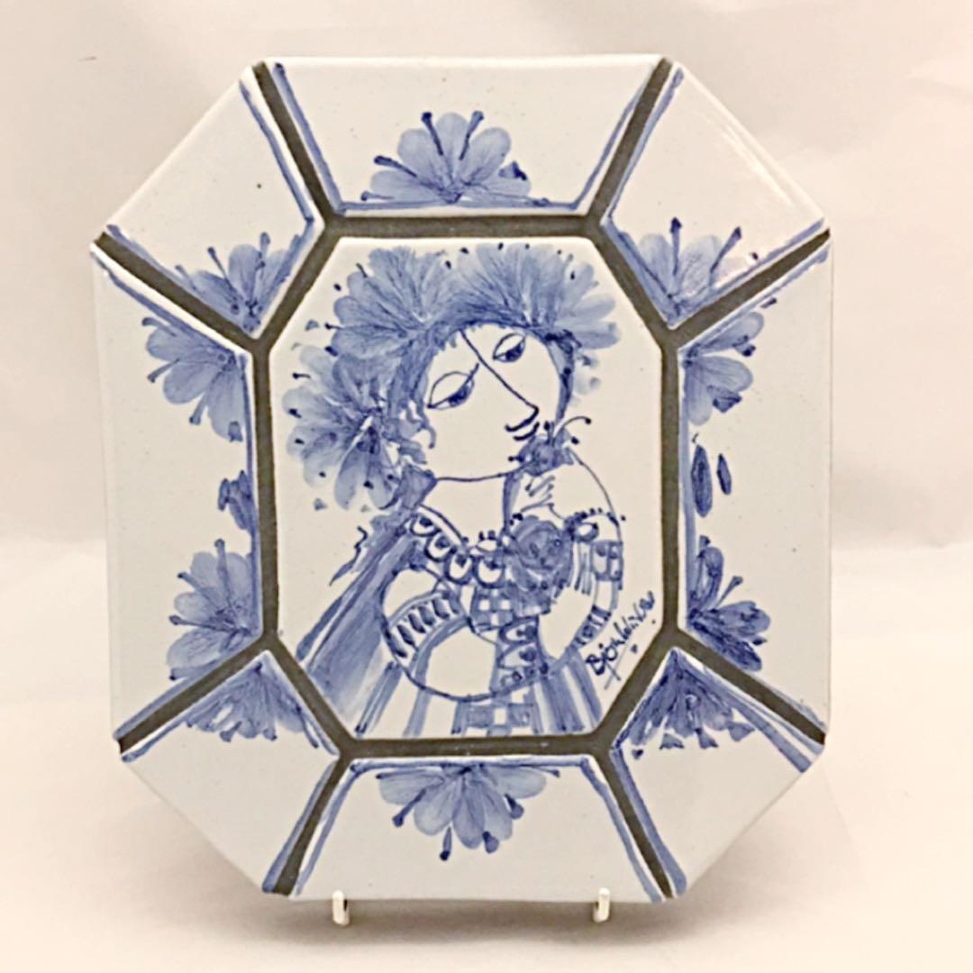 ビョルンウィンブラッド　ヴィンテージ タイルアート壁飾り