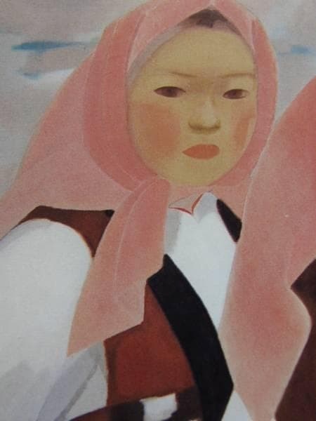 柴田安子、【めらはど】、希少な額装用画集より、新品額装付