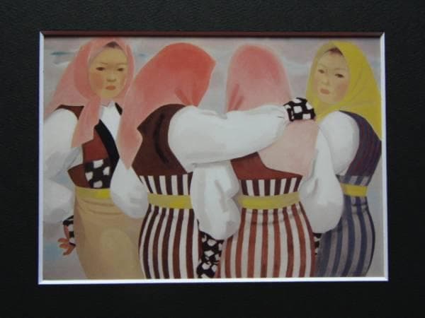 柴田安子、【めらはど】、希少な額装用画集より、新品額装付