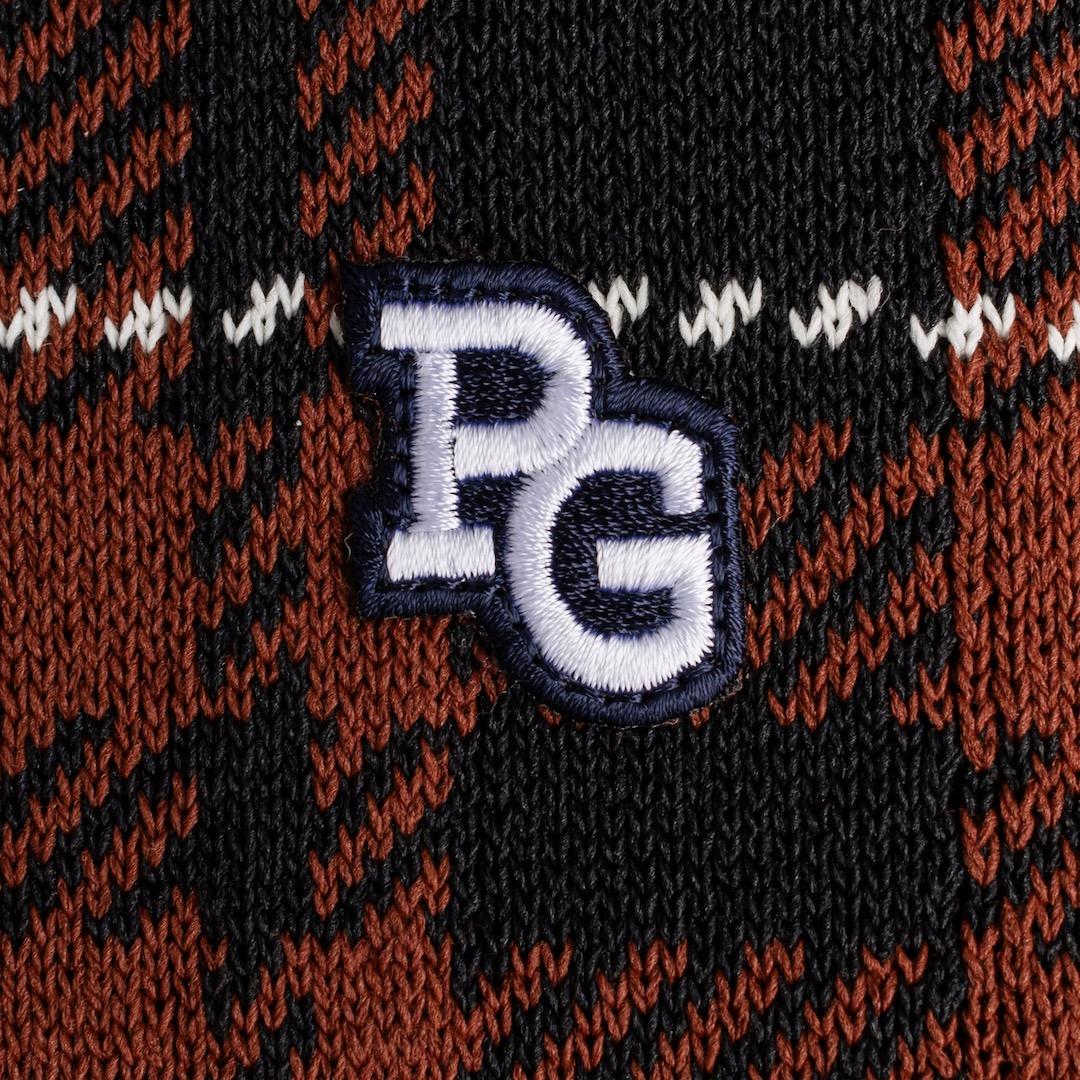 未使用 パーリーゲイツ 23AW ニット セーター チェック クルーネック 6