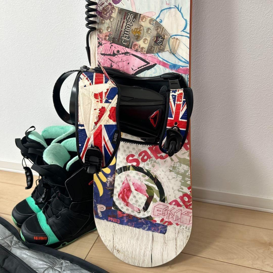 スノボ スノーボードセット デザイン ブーツ　バインディング付き