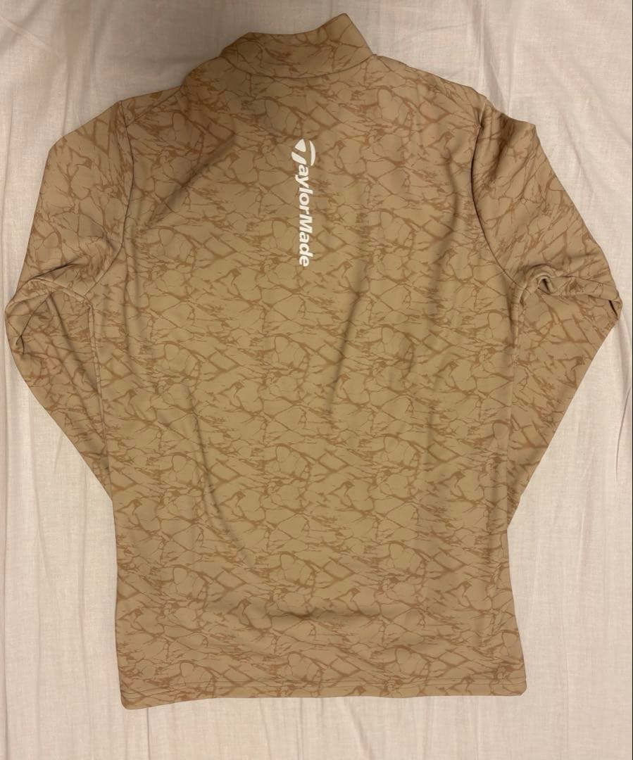 【新品未使用】TaylorMade ゴルフシャツ M ベージュ 長袖　裏起毛