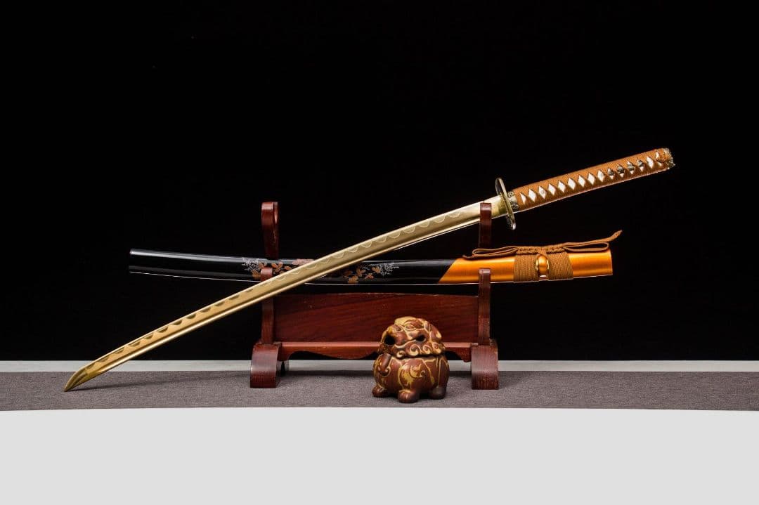 5046-武具 刀装具 日本刀　模造刀 居合刀 武士道 武蔵 鑑賞用 手鍛造打