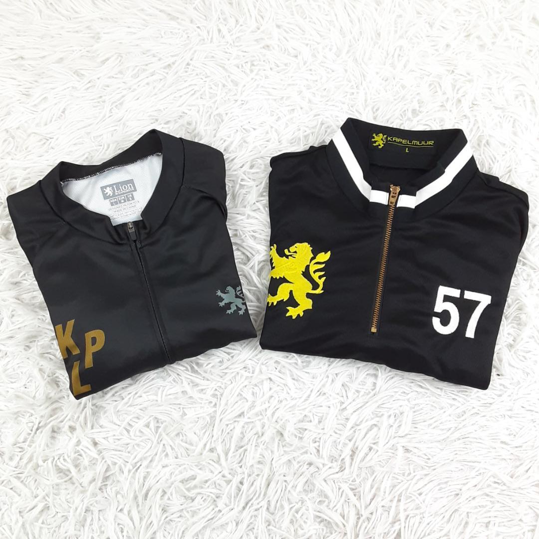 美品◎カペルミュール サイクルジャージ ブラック 黒 半袖 2点セット