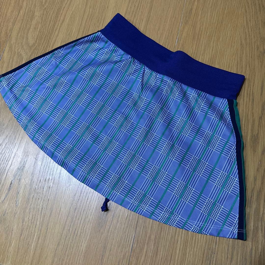 FILA テニスウェア3点セット 青緑チェック　Lサイズ