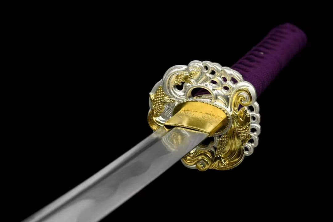 【紫妍】中炭素鋼武士刀 武具　刀装具　日本刀　模造刀 居合刀