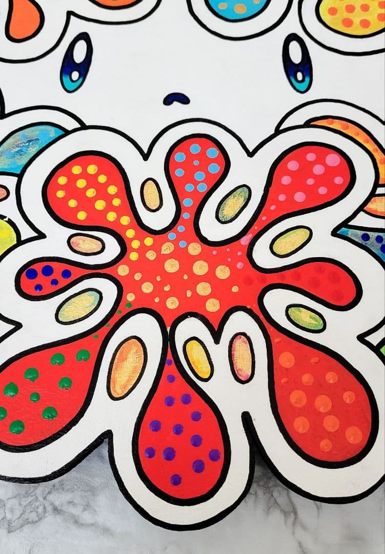 ★鈴木哲也★合板(470×430mm)★アクリル原画1点物★送料無料#135