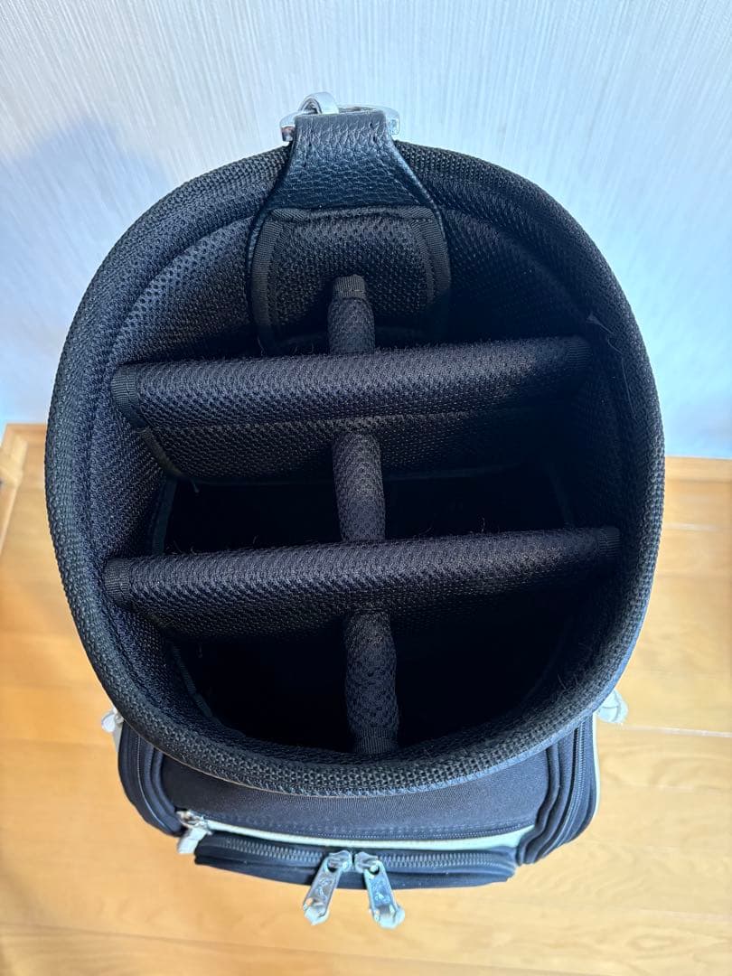 【中古美品】JONES ジョーンズ キャディバッグ ブラック/ホワイト