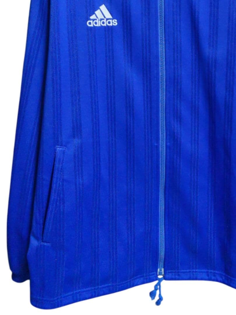 アディダス ジャージ上下セット【ジャケットXO パンツО】青シャドウストライプ