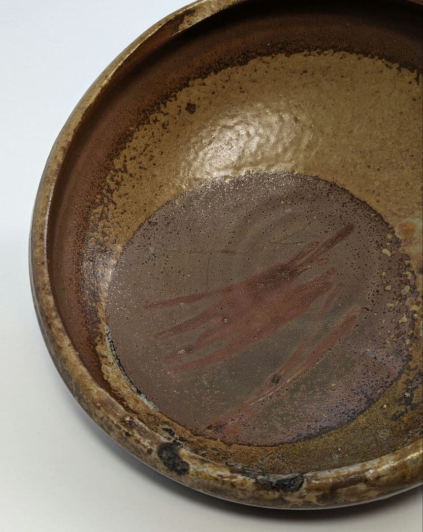 岡山県重要無形文化財 吉本正 備前焼 鉢 合箱合布 食器 皿 工芸品 菓子器