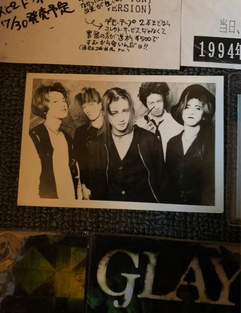 GLAY インディーズ　サイン　チラシ　生写真　セット