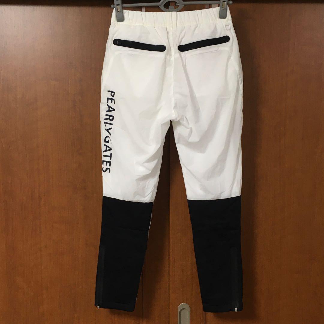 美品　パーリーゲイツ　ストレッチパンツ　０　防寒　白黒　pearly gates