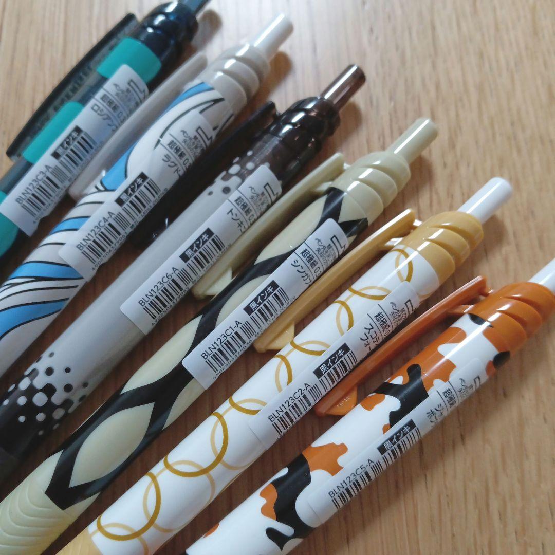 エナージェル　エス　ボールペン　0.3mm　限定　猫柄　6本　コンプリートセット