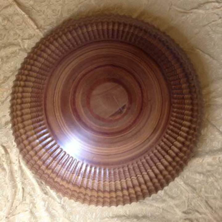 工芸品・特大・彫刻【木・大皿・飾り皿】直径90cm