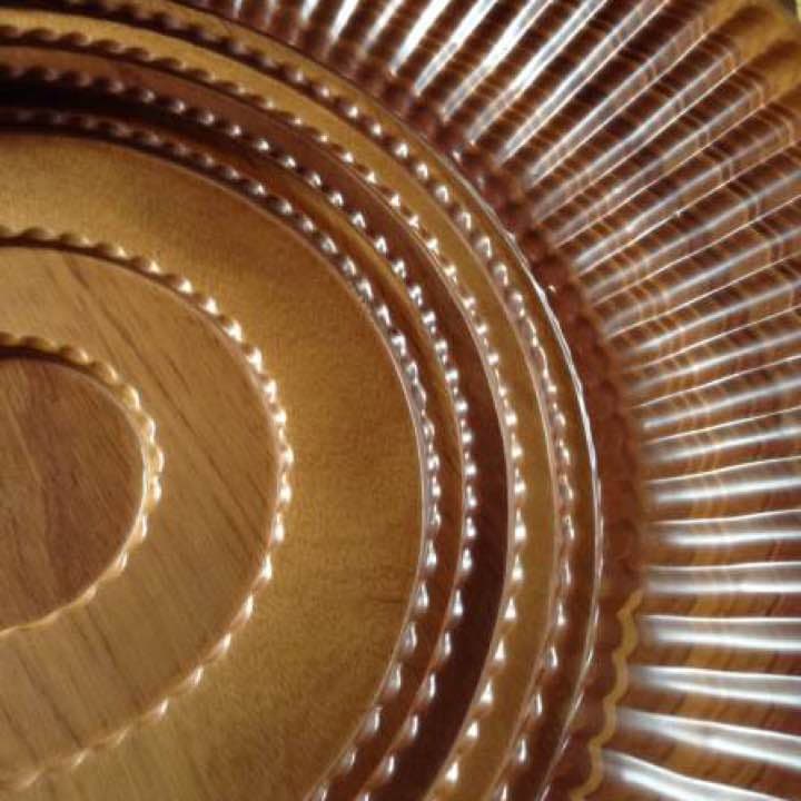 工芸品・特大・彫刻【木・大皿・飾り皿】直径90cm