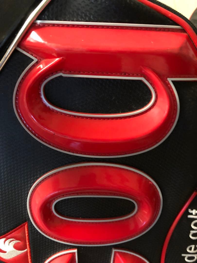 【送料込み】希少レア　ルコックスポルティフ　キャディバック　黒X赤　ゴルフバッグ