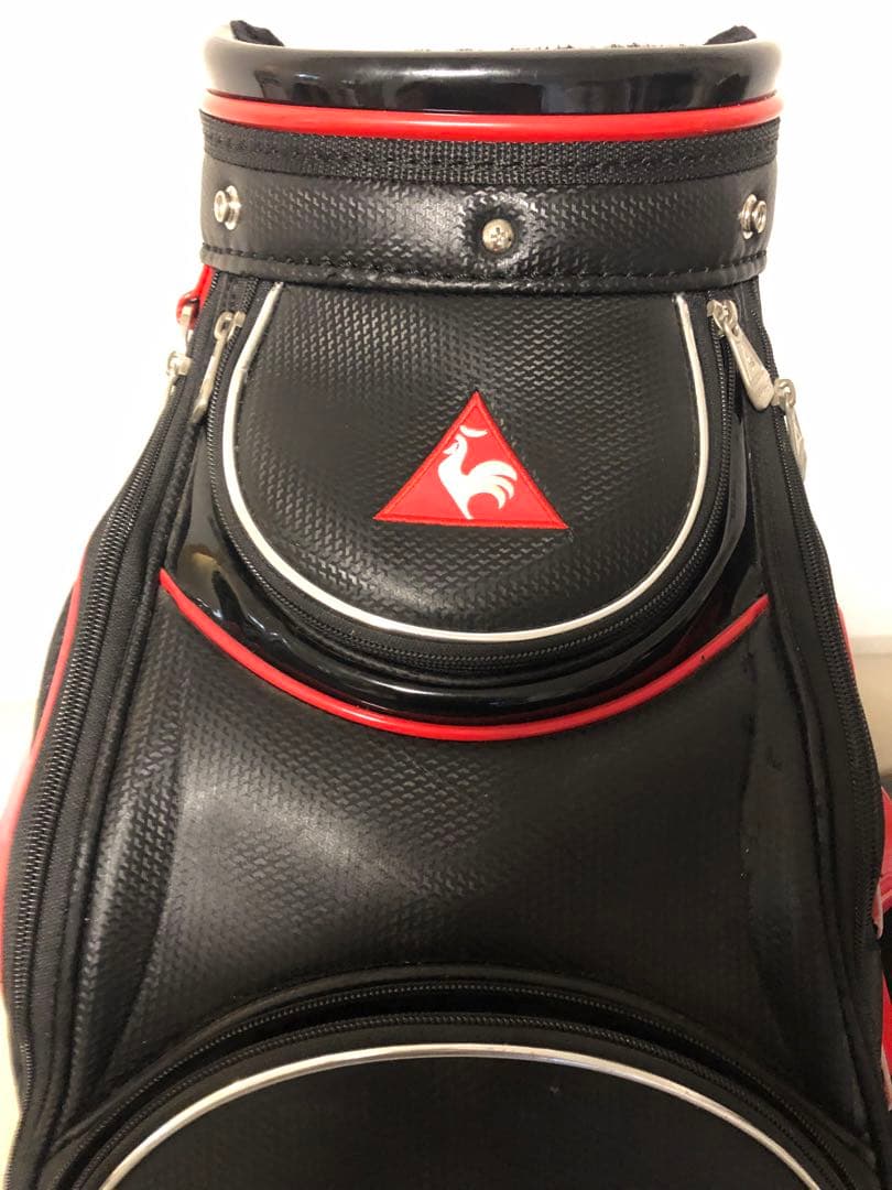 【送料込み】希少レア　ルコックスポルティフ　キャディバック　黒X赤　ゴルフバッグ