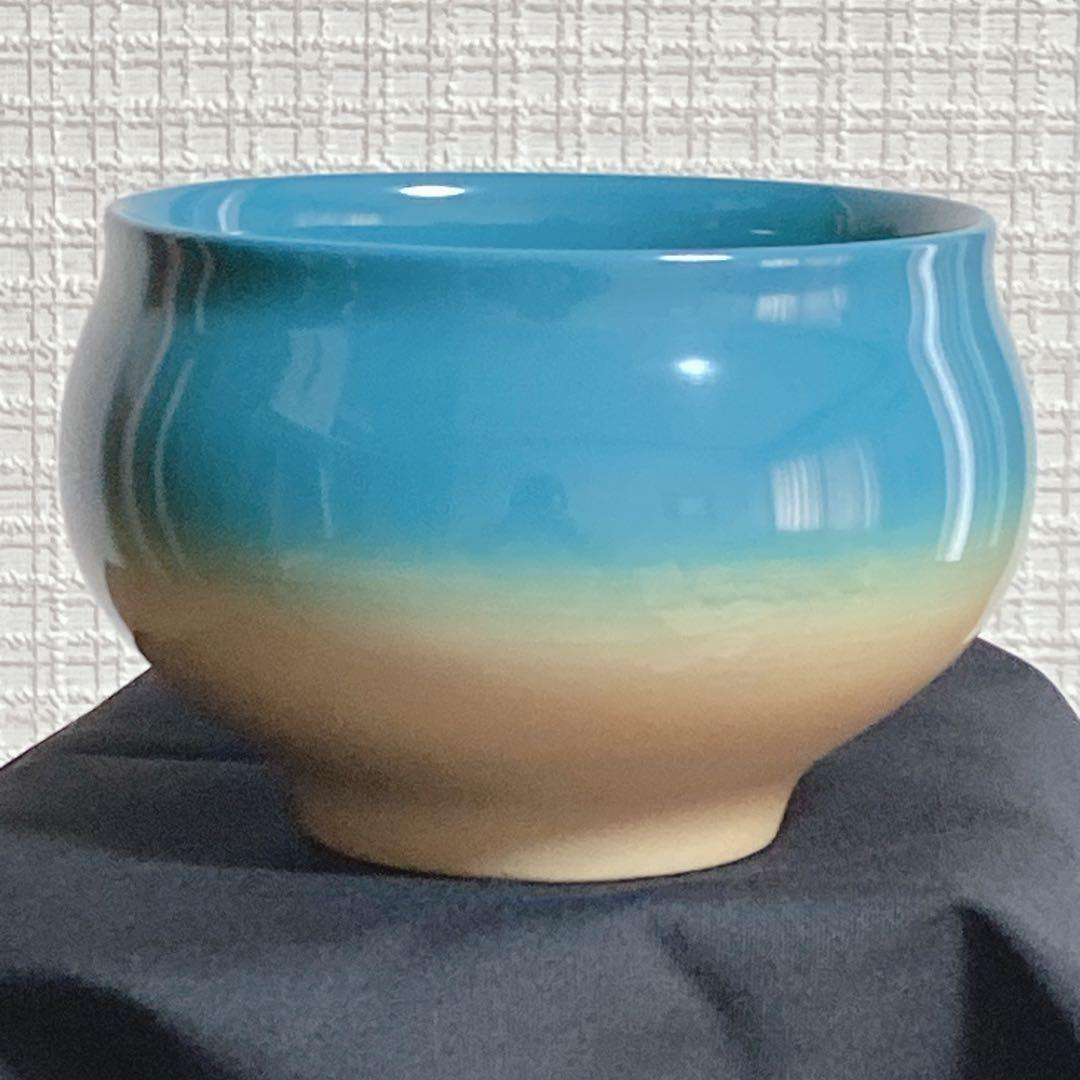 【 輪島塗 】 ブルーベージュグラデーションお椀　カフェボール