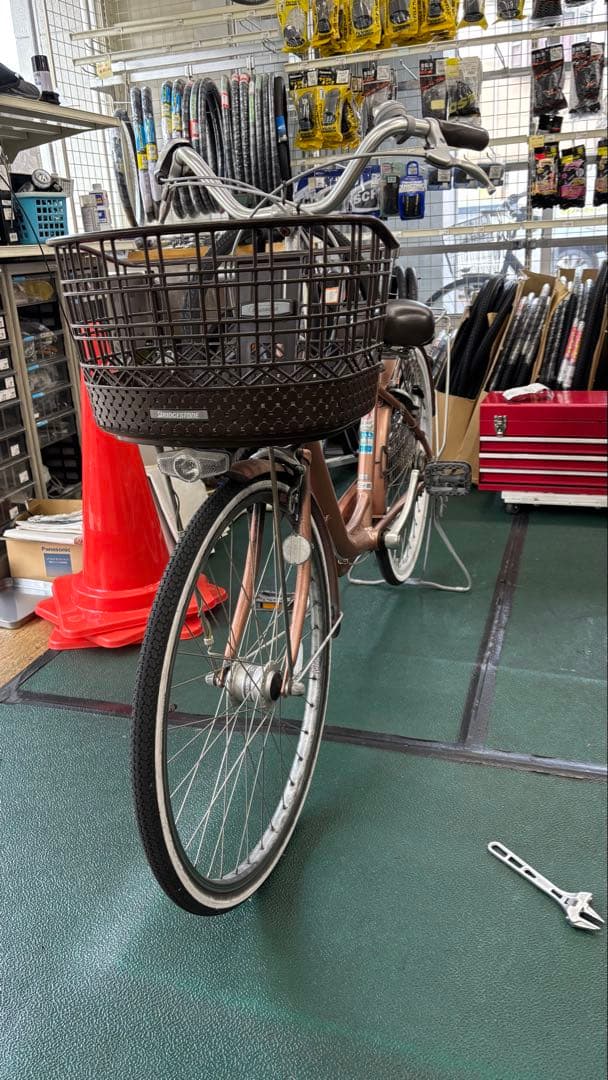 訳アリ ブリヂストン ママチャリ シティサイクル ピンク 24インチ 3段ギア