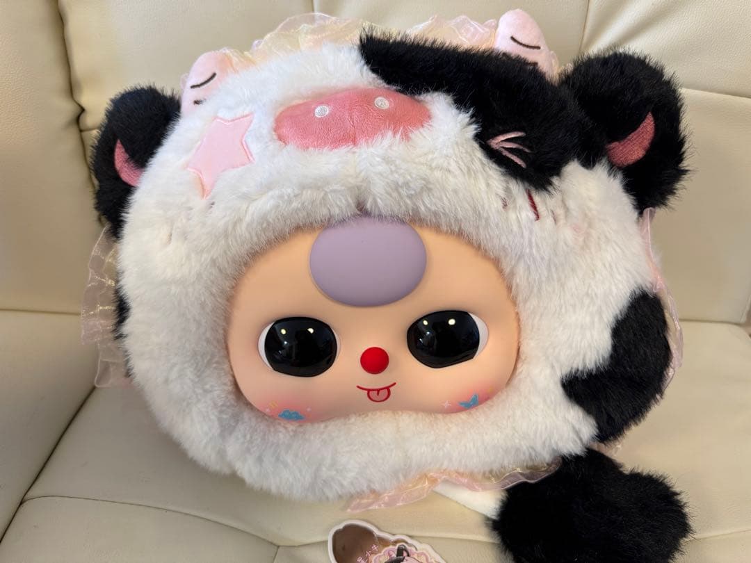 ベビスリ大きな頭のバックぬいぐるみブタ