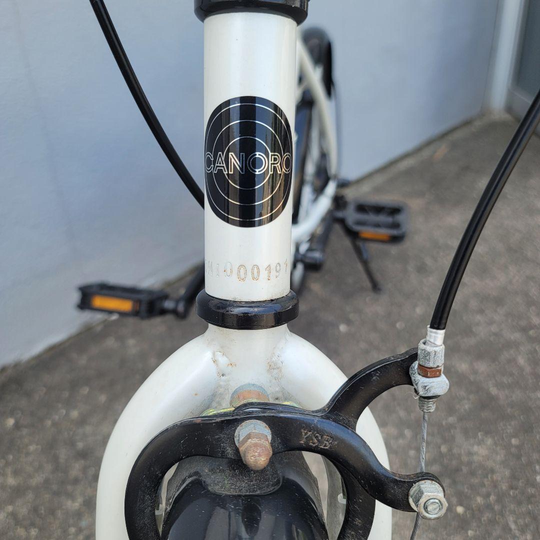 CANORO 20インチ 折りたたみ自転車 ホワイト