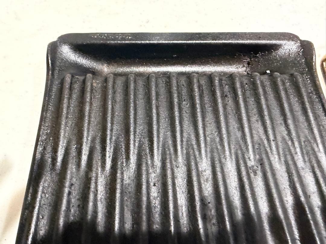 【廃盤】鋳鉄グリドルハーフ 焼アミステンレスハーフ お値引きしました！