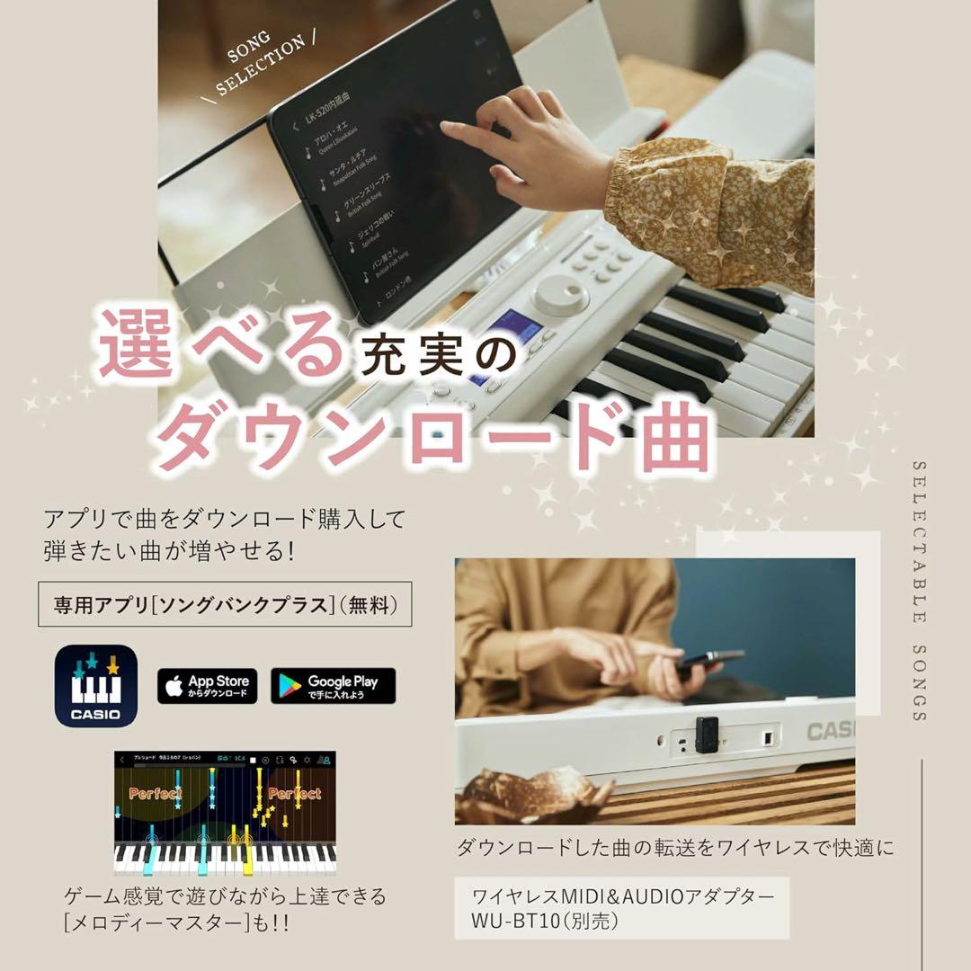 【送料無料】カシオ(CASIO)光ナビゲーション電子キーボード LK-520