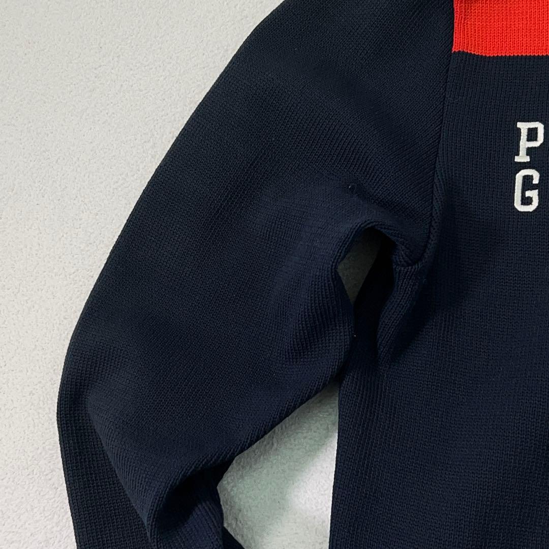 美品【PEARLY GATES】ゴルフフルジップニットジャケット 89ロゴ刺繍