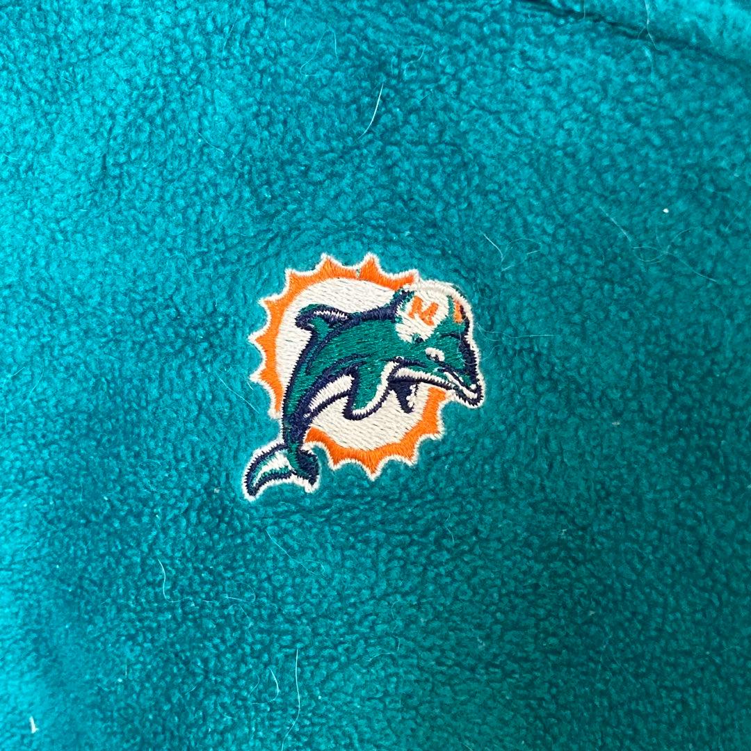 US古着【入手不可能!!】NFL ✈︎刺繍ロゴ フリース マイアミドルフィンズ