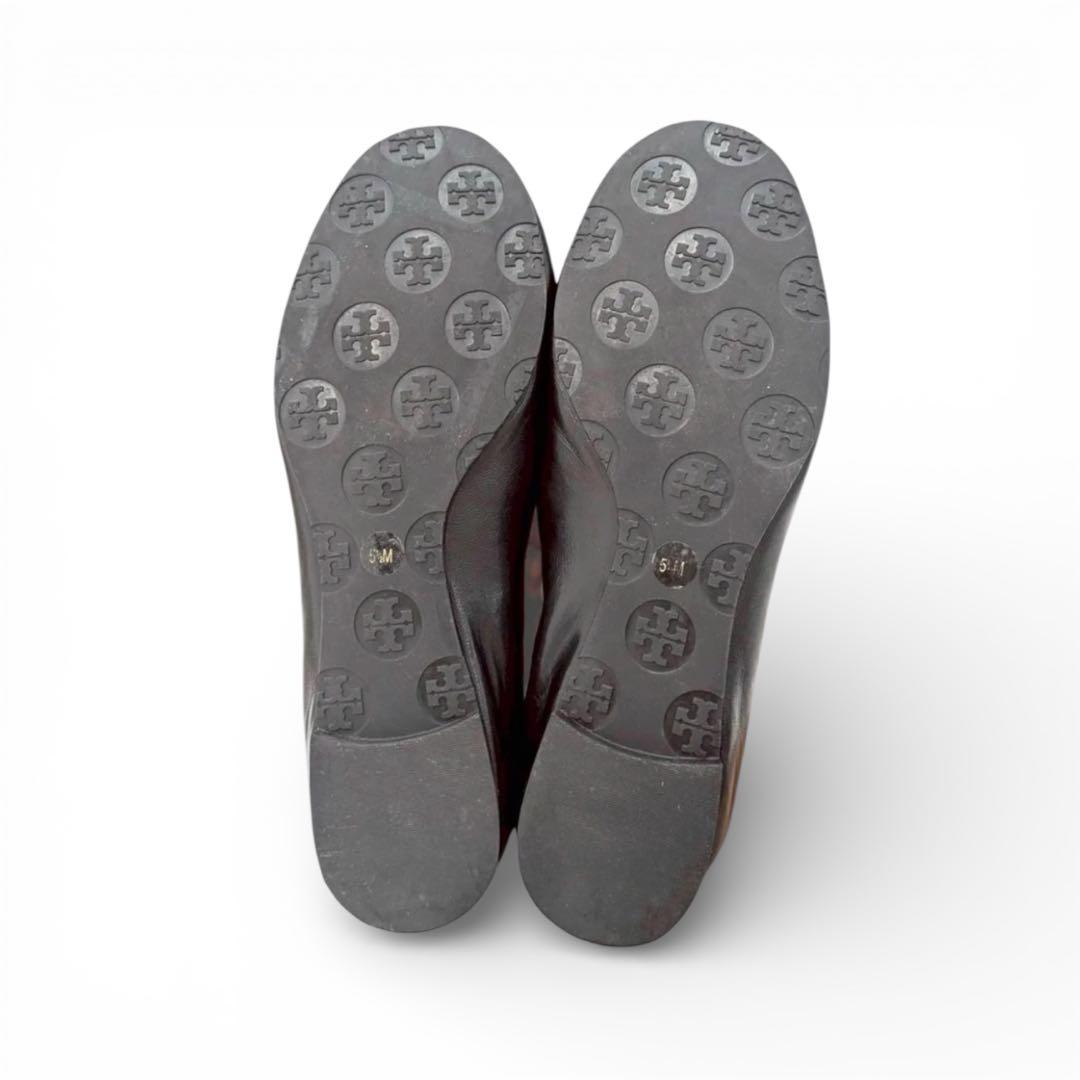 【極美品】Tory Burch バレエシューズ 黒 22.5cm 定番人気 上品