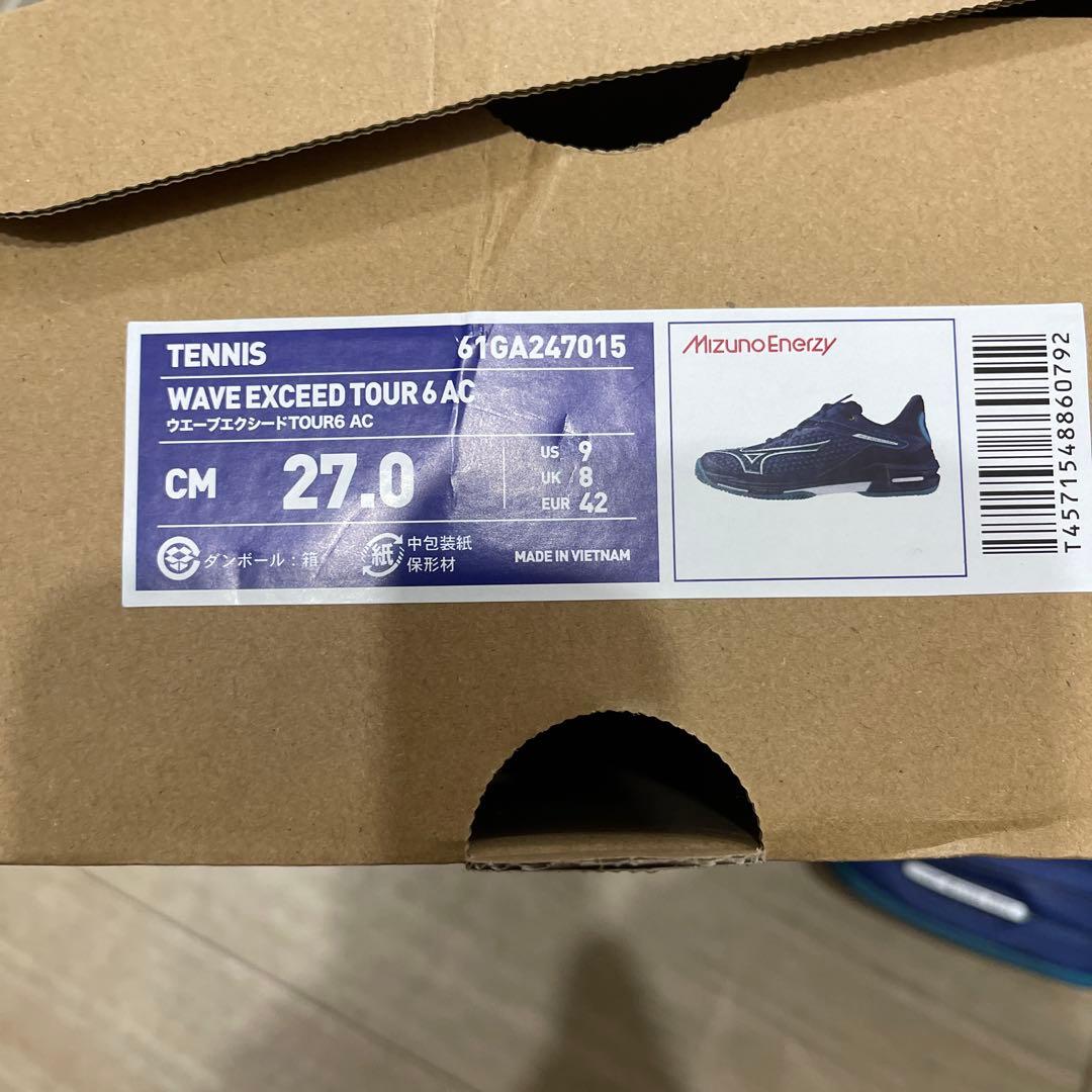 シューズ(男性用) Mizuno WAVE EXCEED TOUR 6 27cm