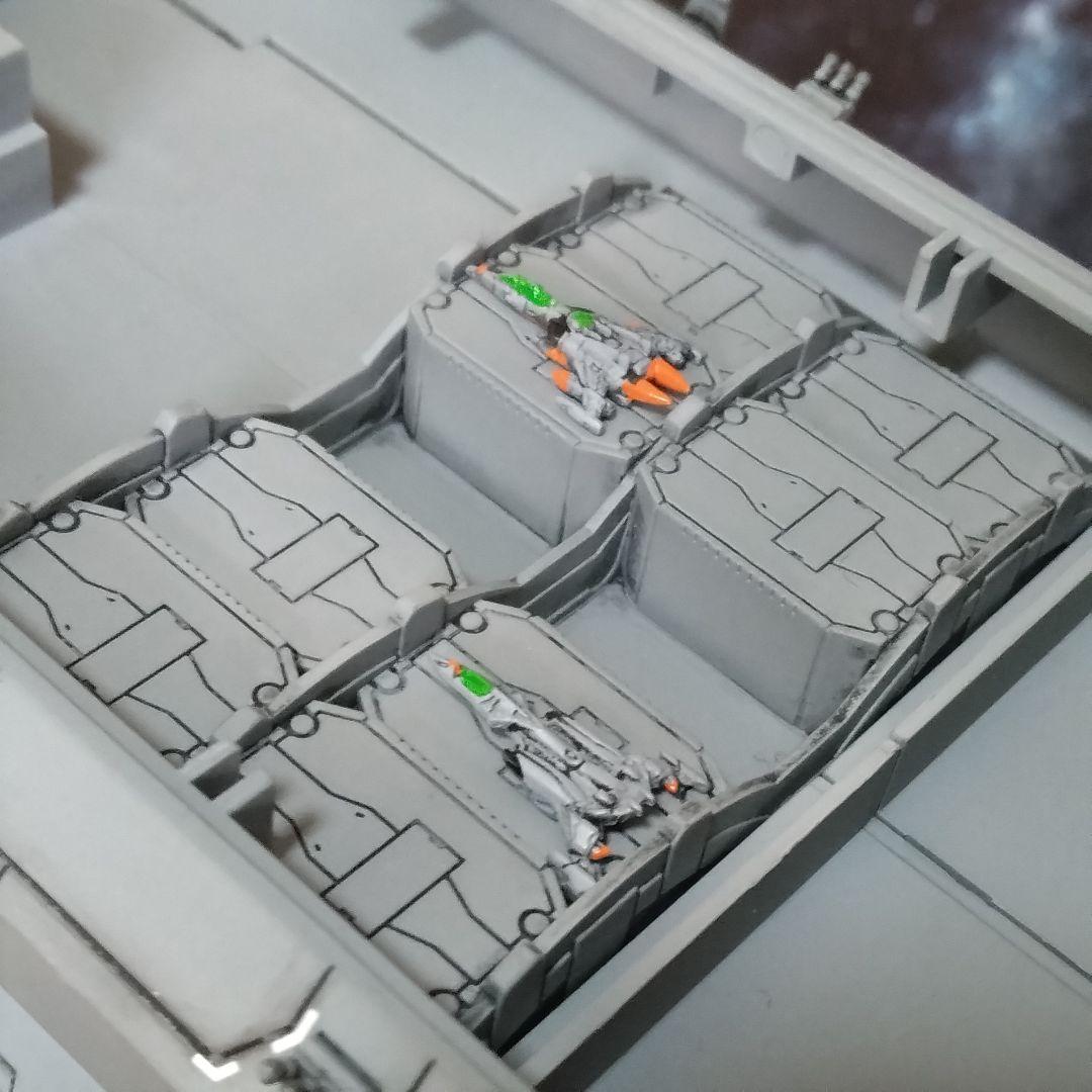 宇宙戦艦ヤマト3199 1/1000ヒュウガ級戦闘航宙母艦ヒュウガ全塗装完成品